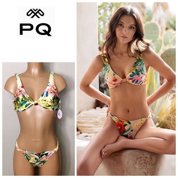 New. Pilyq reversible tropical print bikini. Retails $156. S-bottom/M-top - Picture 13 of 14